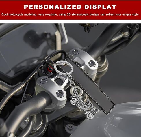 Sun Walker Metal Motorcycle Key Chain, 3D Motorbike Shape Key Fob Holder, Cool Metal Motorcycle Keychain for Women Men (Gray) in Kuwait