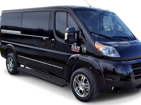 Tuxtreme Running Boards 6in Matte Black Compatible with Ram ProMaster 2014-2026 Full Size Van 118 inches Wheelbase 3 Door Only Stainless Steel (Nerf Bars Side Steps Side Bars) in Saudi Arabia