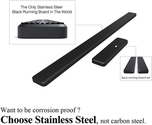 Tuxtreme Running Boards 6in Matte Black Compatible with Ram ProMaster 2014-2026 Full Size Van 118 inches Wheelbase 3 Door Only Stainless Steel (Nerf Bars Side Steps Side Bars) in Saudi Arabia
