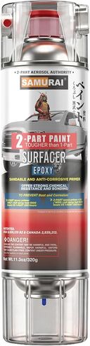 SAMURAI 2-Part Spray Paint Epoxy Primer for Car Surfacer (Pack of 1 Can) (Primer White) in Saudi Arabia