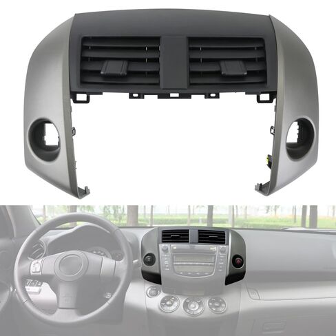 Center Dashboard A/C Heater Air Vent Cover Trim Bezel Center Cluster Panel Trim Compatible with RAV4 2006-2012 AC Central Dashboard Cover Replaces 55670-42060-B0 55413-42070-B0 55412-42060-B0 in Kuwait