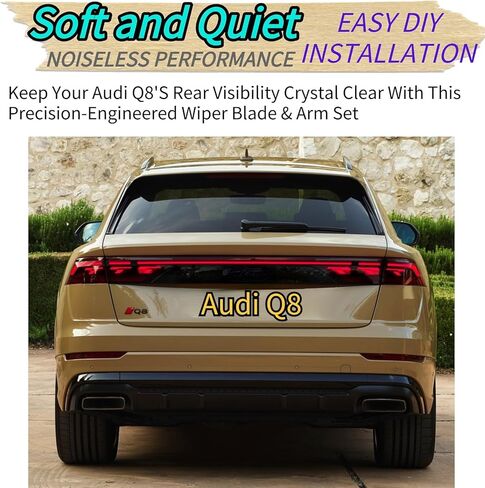 Rear Wiper Blade & Arm Replacement for Audi Q8 2019-2025 2024 2023 2022 2021 2020 Exact Fit for Premium Plus Prestige Launch Edition Models Rear Back Windshield Wiper Blade Set in Kuwait