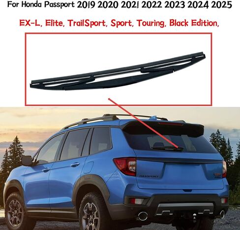 Rear wiper blade For Honda Passport 2019 2020 2021 2022 2023 2024 2025 EX-L Elite TrailSport Sport Touring Black Edition Rear back windshield wiper blade in Kuwait