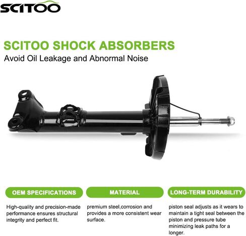 SCITOO Front Shocks Set of 2, Shocks and Struts Fits 02 03 04 05 06 07 for Mercedes-Benz C230,01 02 03 04 05 for Mercedes-Benz C240,06 07 for Mercedes-Benz C280,01 02 03 04 05 for Mercedes-Benz C3 in Kuwait