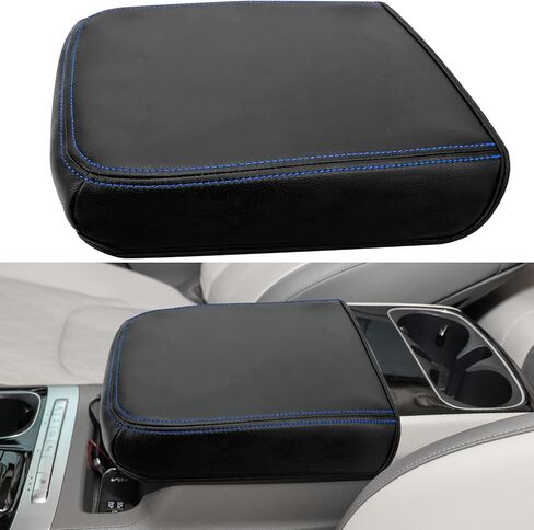 Armrest Lid Accessories for Kia Carnival 2022 2023 2024 2025 2026, Center Console Cover, Arm Rest Box Protective Cover, Armrest Lid Leather Cover, Middle Console Interior (Gray Stitches) in Saudi Arabia