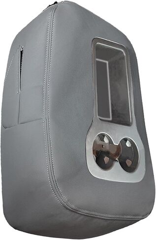 Car Center Console Seat Armrest Cover Replacement Zipper Design Compatible with Chevy Compatible with GMC Models 2007 2008 2009 2010 2011 2012 2013 2014, Dark Gray in Kuwait