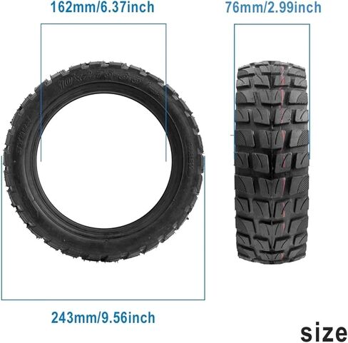 10x2.75-6.5 Off-road Vacuum Tire Compatible With Iscooter IX3 IX4 IX7 Pro Max G30 For Speedway 5 Dualtron 3 Electric Scooter 10 Inch Tire Part(2pcs) in Saudi Arabia