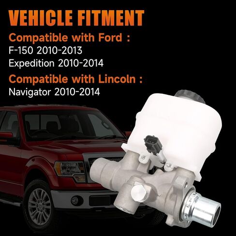 M630711 Brake Master Cylinder with Reservoir and Cap Compatible with Ford F-150 2010-2013 Expedition 2010-2014 Lincoln Navigator 2010-2014 Replace AL3Z2140A in Saudi Arabia