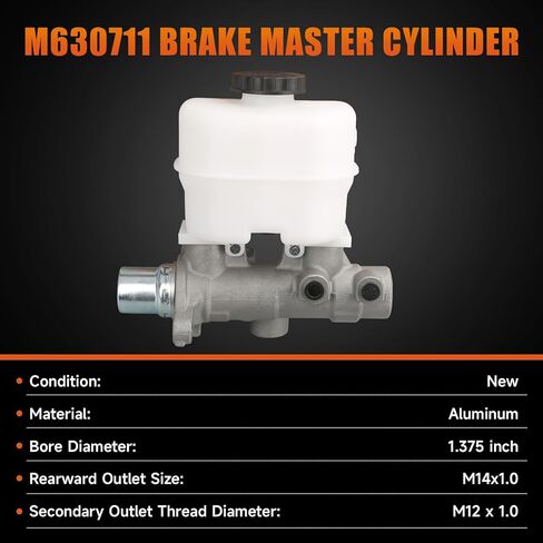 M630711 Brake Master Cylinder with Reservoir and Cap Compatible with Ford F-150 2010-2013 Expedition 2010-2014 Lincoln Navigator 2010-2014 Replace AL3Z2140A in Saudi Arabia