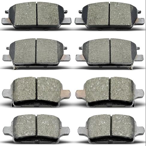 Front Rear Ceramic Brake Pads 8 Pieces Set fit for 2018-2019 Buick Regal,for 2017-2019 Buick LaCrosse,for 2018-2019 Chevrolet Equinox,for 2016-2019 Chevrolet Malibu,for 2018-2019 GMC Terrain in Saudi Arabia