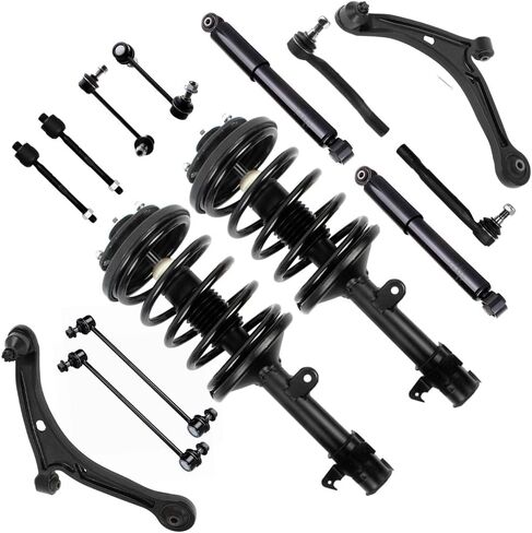 Nemtor- 14pc Struts Shocks Kit For Honda Pilot,2 Front Complete Struts Assembly 2 Rear shock absorber 2 Control Arm and Ball Joint Assembly 4 Stabilizer Bar Link 4 Tie Rod End Replacement Suspension in Saudi Arabia