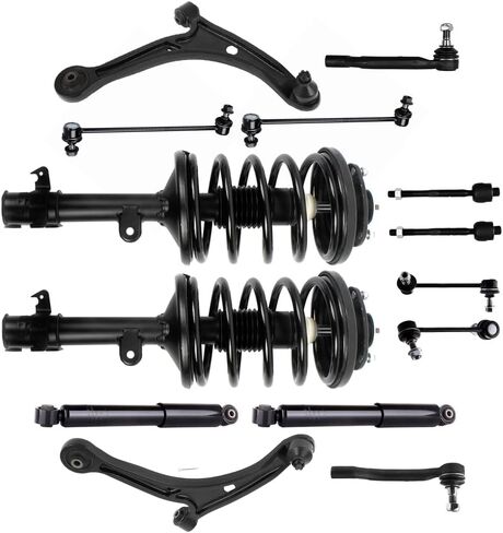 Nemtor- 14pc Struts Shocks Kit For Honda Pilot,2 Front Complete Struts Assembly 2 Rear shock absorber 2 Control Arm and Ball Joint Assembly 4 Stabilizer Bar Link 4 Tie Rod End Replacement Suspension in Saudi Arabia