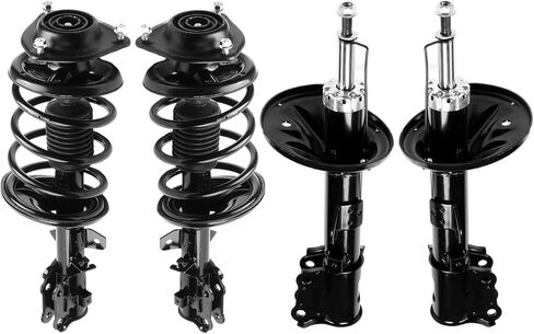 Front and Rear Shock Absorber Assy Fits for Kia Spectra EX 2.0L 2004-2009, 172302 Complete Struts with Coil Springs and Gas Shocks Absorbers (Set of 4) in Saudi Arabia