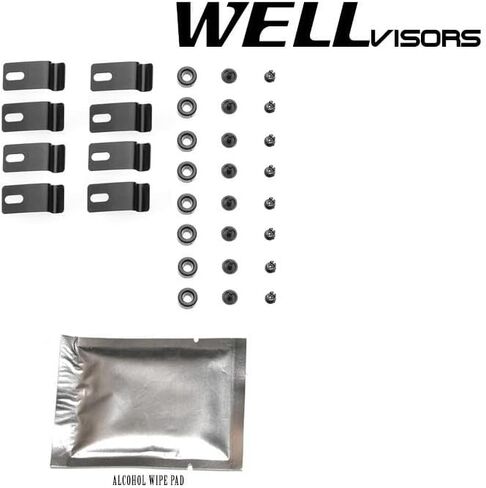 WellVisors Window Visors Wind Deflectors Compatible with Chrysler 2017-2022 Pacifica 2020-2022 Voyager with Black Trim Rain Guards 3-847CY002 in Kuwait