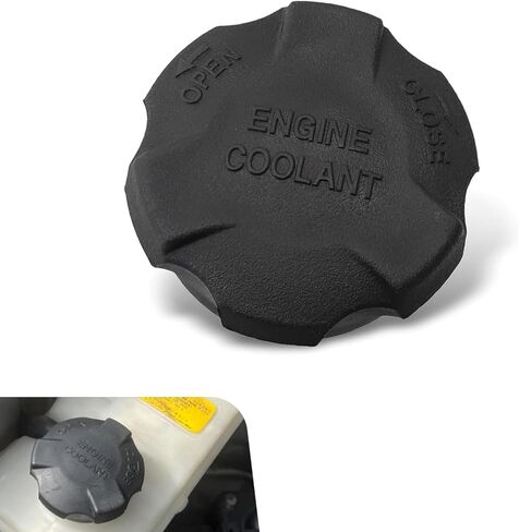 1 PC Coolant Reservoir Cap, Engine Radiator Tank Cover Replacement with Sealing Gasket, OEM #2544126100 25441-26100, Compatible with Hyundai Kia Santa Fe (Black) in Saudi Arabia
