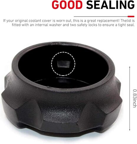 1 PC Coolant Reservoir Cap, Engine Radiator Tank Cover Replacement with Sealing Gasket, OEM #2544126100 25441-26100, Compatible with Hyundai Kia Santa Fe (Black) in Saudi Arabia