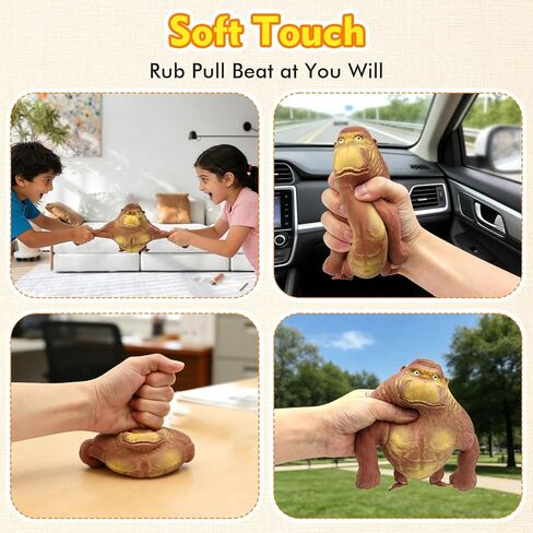 Squishy Monkey Toy,Stretchy Gorilla Toy,Elastic Stretchable, Monkey Squishy Fidget Toys for Anxiety Relief ADHD for Kids & Adults- Ideal Gift for Kids in Saudi Arabia