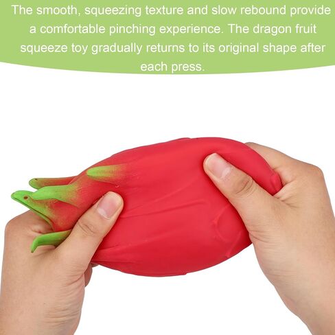 Dragon Fruit Squishy, Realistic Dragon Fruit Squeezy Squeeze Toy Slow Rebound Dragonfruit Sensory Squishy Jumbo Toys for Kids and Adults as Stylish Desktop Ornaments or Novelty Enthusiasts Present in Saudi Arabia
