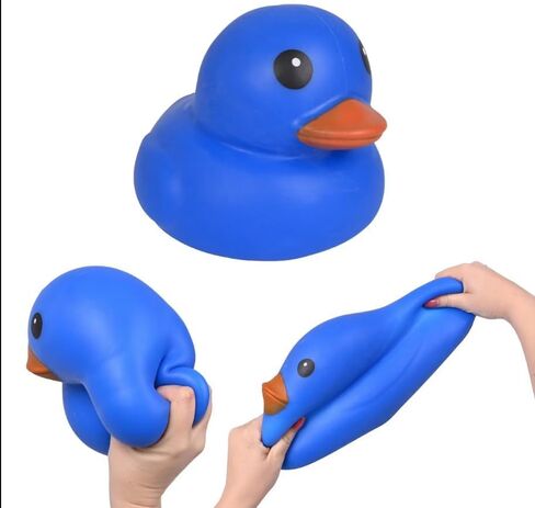Sunny Days Jumbo Americana Squishy Duck Fidget Toy, Blue, Rubber, Over 5 Inches, for Kids, Teens, and Adults in Saudi Arabia