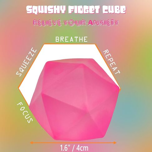 Stress Squishy Mini Diamond Balls 4pack - Soft Squishy Memory Gel Squeeze Ball for Anxiety Relief - Calming Slow Rising Squeeze Ball for Office Desk Stress Relief for Adult Women in Saudi Arabia