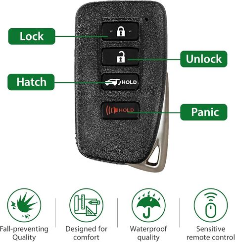 استبدال لـ 2015 2016 2017 2018 2019 2020 Smart Proximity Lexus Late-LX570 NX200t NX300 NX300h GNE 281451-2110 مفتاح لوحة Fob HYQ14FBA 315MHz 4 أزرار in Kuwait