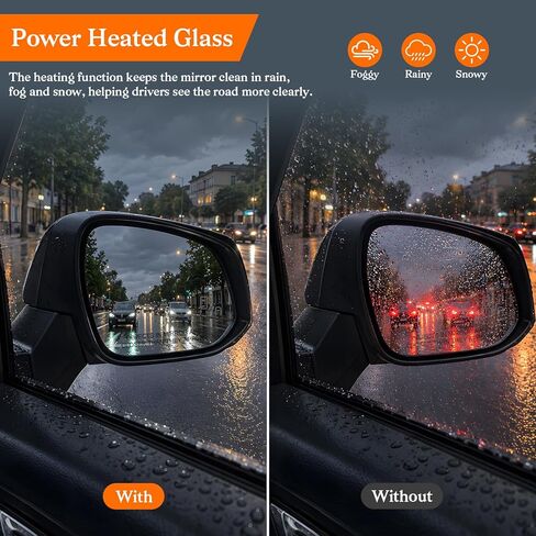 Passenger Side Mirror Replacement Fit for 2019 2020 2021 2022 Toyota Rav4 with Heated, Power Adjustment, Signal Lamp, Blind Spot Monitor, 2019-2022 Toyota Rav4 Right Door Mirror TO1321422 8 Pins in Saudi Arabia
