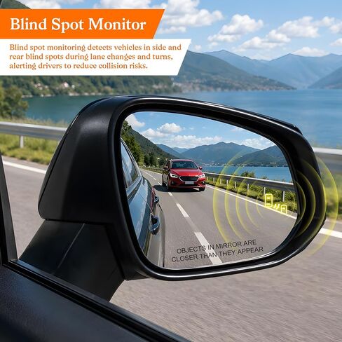 Passenger Side Mirror Replacement Fit for 2019 2020 2021 2022 Toyota Rav4 with Heated, Power Adjustment, Signal Lamp, Blind Spot Monitor, 2019-2022 Toyota Rav4 Right Door Mirror TO1321422 8 Pins in Saudi Arabia