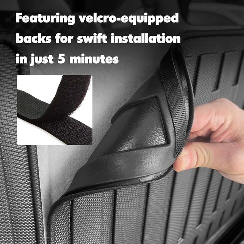 Vanseno Floor Mats Compatible with Nissan Pathfinder 8 Seater 2022-2026 / Infiniti QX60 7 Seater 2022 2023 2024 2025 2026 Cargo Liner Cargo Mat Trunkq Liner Back Seat Cover Accessories in Saudi Arabia