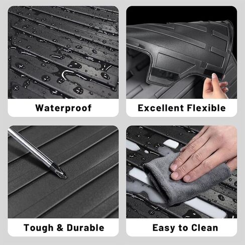 Vanseno Floor Mats Compatible with Nissan Pathfinder 8 Seater 2022-2026 / Infiniti QX60 7 Seater 2022 2023 2024 2025 2026 Cargo Liner Cargo Mat Trunkq Liner Back Seat Cover Accessories in Saudi Arabia