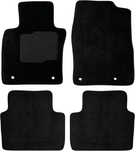 ecoMats Carpet Floor Mats Compatible with 2019 to 2026 Mazda CX-30 and Mazda 3, with Driver Non Slip Heel Pad and Safety Locks, Front and Rear Set, Black in Saudi Arabia