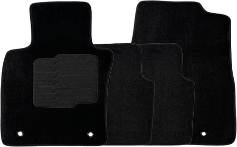 ecoMats Carpet Floor Mats Compatible with 2019 to 2026 Mazda CX-30 and Mazda 3, with Driver Non Slip Heel Pad and Safety Locks, Front and Rear Set, Black in Saudi Arabia