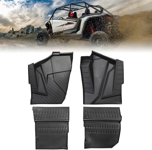 سجادات أرضية KEMIMOTO TPE متوافقة مع 2024 2025 2026 Polaris RZR XP 4 1000 ملحقات سجادة أرضية الصف الخلفي الأمامي غير القابلة للانزلاق 4 قطع حماية من جميع الأحوال الجوية بطانات مطاطية in Kuwait