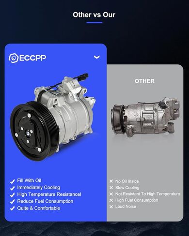 ECCPP AC Compressor Fast Cooling for Honda for Accord 2.4L 2012 2013 2014 2015 Air Conditioning Compressor in Kuwait