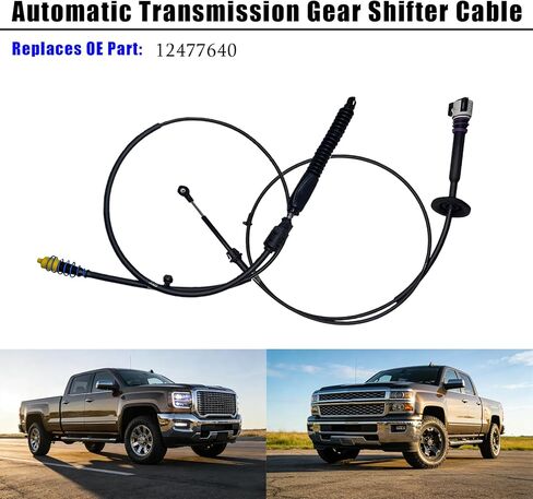 Automatic Transmission Gear Shift Cable Compatible with CHEVROLET SILVERADO 1500 2500 3500,GMC SIERRA 1500 2500 3500 1996-2007,Replaces 12477640 in Saudi Arabia