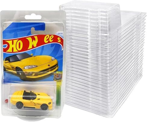 Pack of 12 Protective Car Cases Blister Pack Storage Covers for Hot Wheels & Matchbox Mainline, Clear in Saudi Arabia