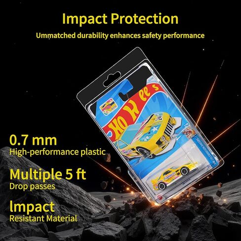 Pack of 12 Protective Car Cases Blister Pack Storage Covers for Hot Wheels & Matchbox Mainline, Clear in Saudi Arabia