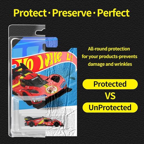 Pack of 12 Protective Car Cases Blister Pack Storage Covers for Hot Wheels & Matchbox Mainline, Clear in Saudi Arabia