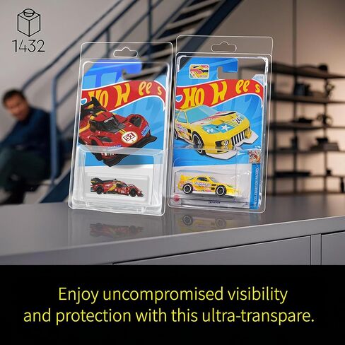 Pack of 12 Protective Car Cases Blister Pack Storage Covers for Hot Wheels & Matchbox Mainline, Clear in Saudi Arabia