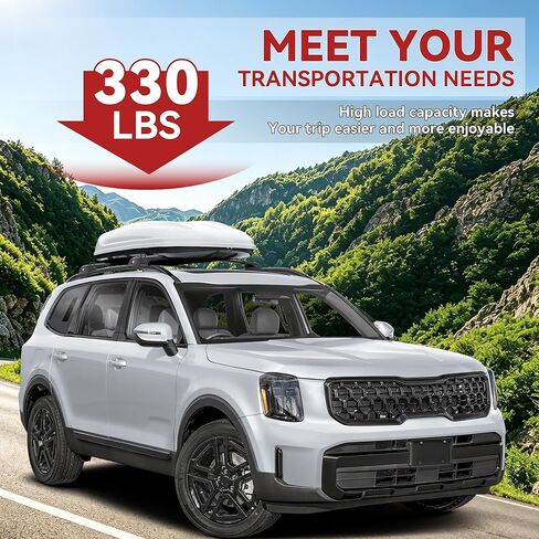 قضبان متقاطعة لحامل السقف Richeer 330LBS لـ 2023-2025 Kia Telluride (X-PRO وX-LINE)، شريط متقاطع من الألومنيوم عالي التحمل قابل للقفل، حلقات ربط معدلة لرفوف البضائع على السطح وحامل الأمتعة للدراجة in Kuwait