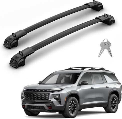 قضبان متقاطعة لحامل السقف Richeer 330LBS لـ 2023-2025 Kia Telluride (X-PRO وX-LINE)، شريط متقاطع من الألومنيوم عالي التحمل قابل للقفل، حلقات ربط معدلة لرفوف البضائع على السطح وحامل الأمتعة للدراجة in Kuwait