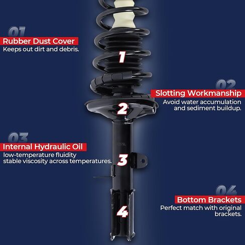 MOSTPLUS Front Struts Assembly Compatible for Chevrolet Silverado 1500 2014-2018 4.3L, 5.3L, 6.2L | Rear Wheel Drive | Except Magnetic Ride Control Suspension 139112 Pair 2PCS in Kuwait