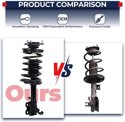 MOSTPLUS Front Struts Assembly Compatible for Chevrolet Silverado 1500 2014-2018 4.3L, 5.3L, 6.2L | Rear Wheel Drive | Except Magnetic Ride Control Suspension 139112 Pair 2PCS in Kuwait