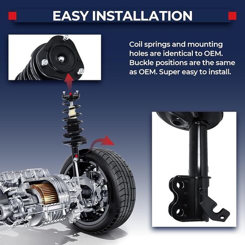 MOSTPLUS Front Struts Assembly Compatible for Chevrolet Silverado 1500 2014-2018 4.3L, 5.3L, 6.2L | Rear Wheel Drive | Except Magnetic Ride Control Suspension 139112 Pair 2PCS in Kuwait