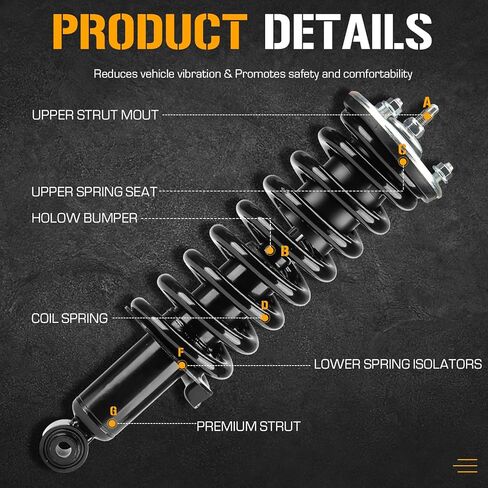 2PCS Front Complete Struts Assembly Shock Absorber Fit for Nissan Pathfinder 2005-2012, for Xterra 2005-2015, Fit for Suzuki Equator 2009-2012, Replace 171103 in Kuwait