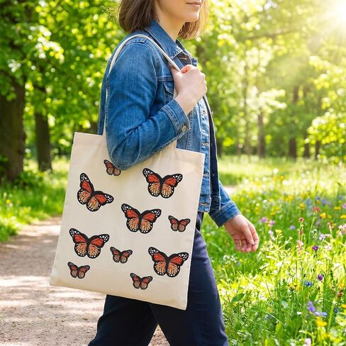 10 Pcs Butterfly Iron on Patches Decorative Embroidered Butterfly Patches Orange-Butterfly Applique for Hats, Jeans Jacket, Dress, T-Shirt Repair Patch in Saudi Arabia