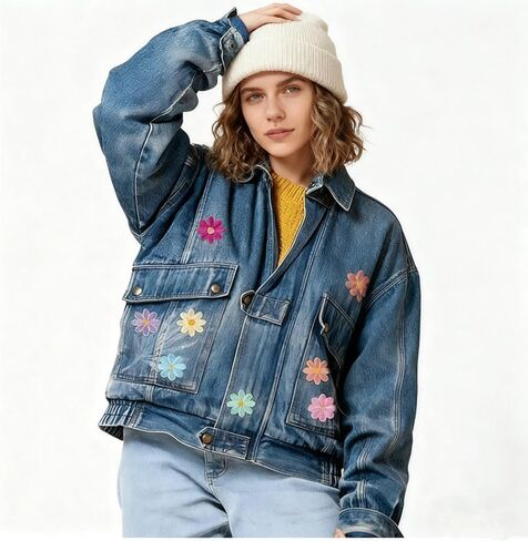 Bestac Floral Iron-On & Sew-On Patches for Clothing: Daisy Embroidery Applique Set. (7 Colors (14pcs)) in Saudi Arabia