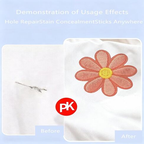 Bestac Floral Iron-On & Sew-On Patches for Clothing: Daisy Embroidery Applique Set. (7 Colors (14pcs)) in Saudi Arabia