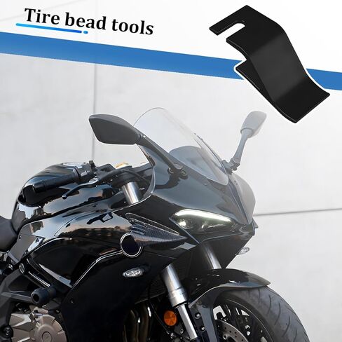 Motorcycle Tire Bead Installation Holder Hook, Aluminum Alloy Vehicle Tyre Removal Install Assistance Changer Tool, Auto Tire Changing Accessory, Universal for Most Vehicles (Black) in Kuwait