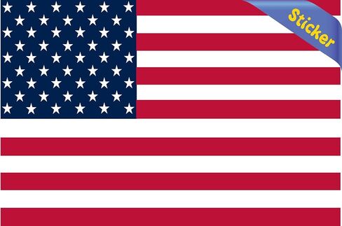 StickerTalk USA Flag Vinyl Sticker, 6 inches by 4 inches in Kuwait