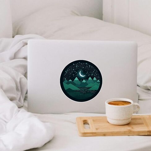 Between The Mountains and The Stars Vinyl Sticker 5 inch, Infinity Stickers for Water Bottles, Waterproof Vinyl Decal for Laptop, Removable Indoor and Outdoor Use for Car, Truck, Van in Saudi Arabia